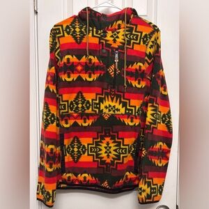 Dravus McKinnley Red/Orange Aztec Tech Fleece Hoodie - Small